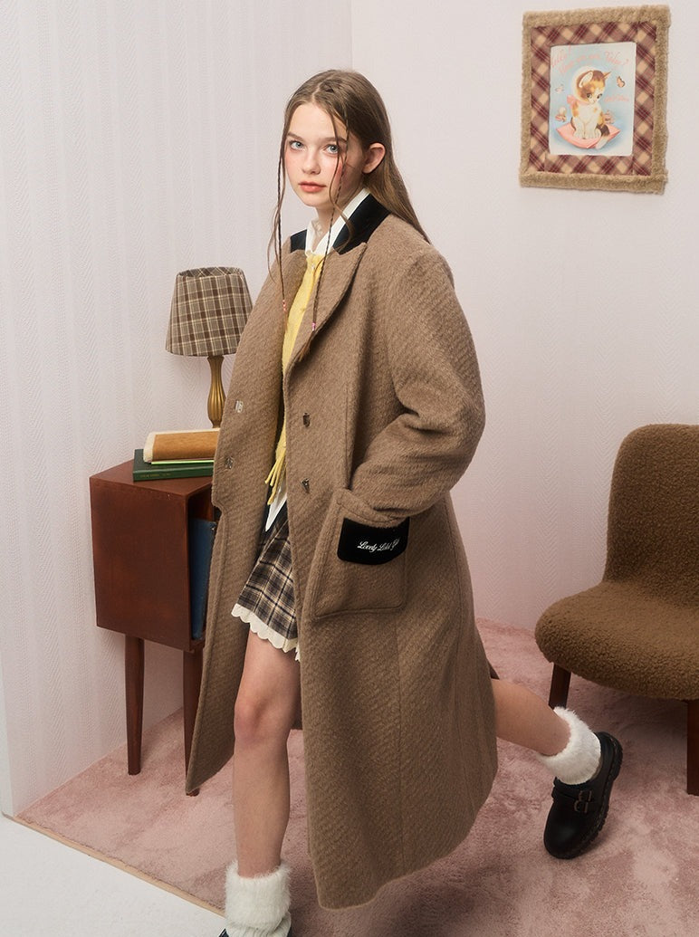 College Cool Long Wool Coat