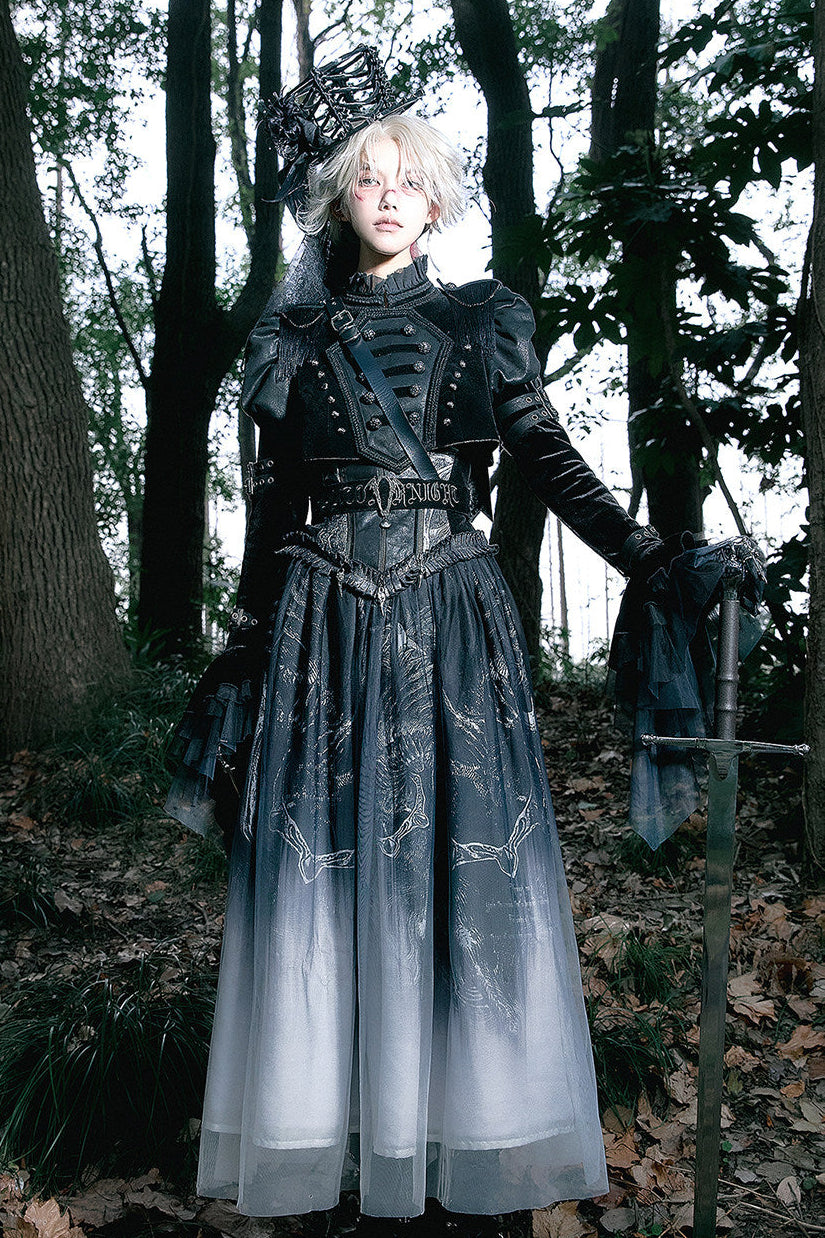 【6月8日予約締切】ファントムナイトミリタリーダークエポレットアーマークロップドジャケット