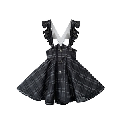 Ruffle Check Short Sass Skirt + Shirt + Ribbon