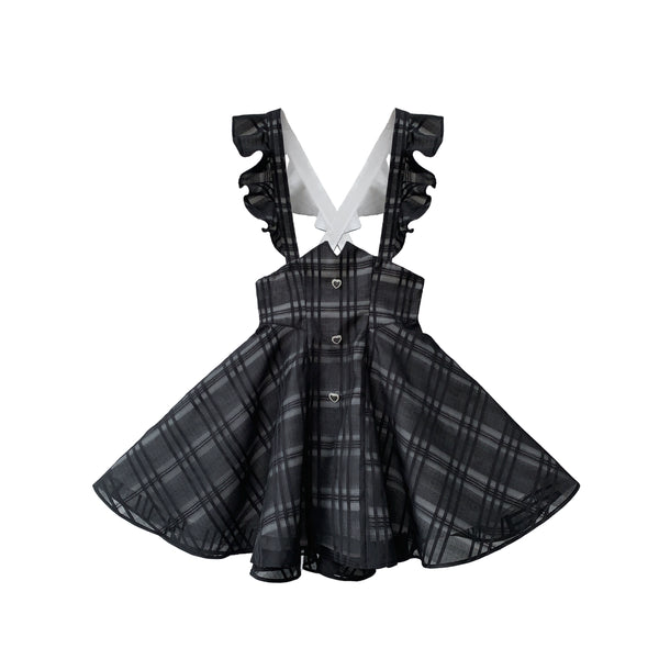 Ruffle Check Short Sass Skirt + Shirt + Ribbon