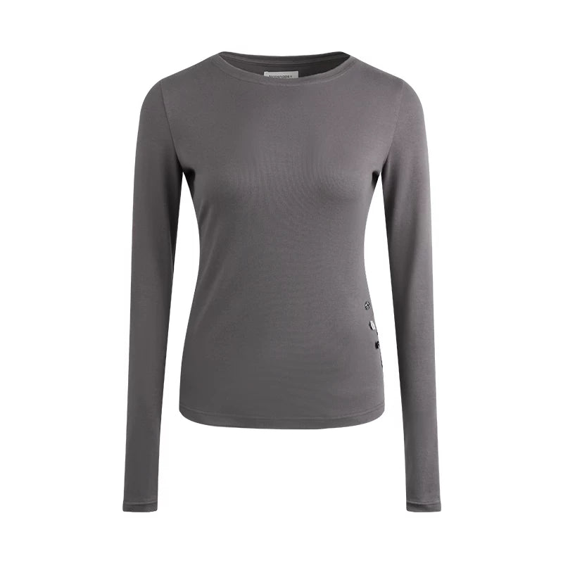 Y2Kボタンレイヤードトップス