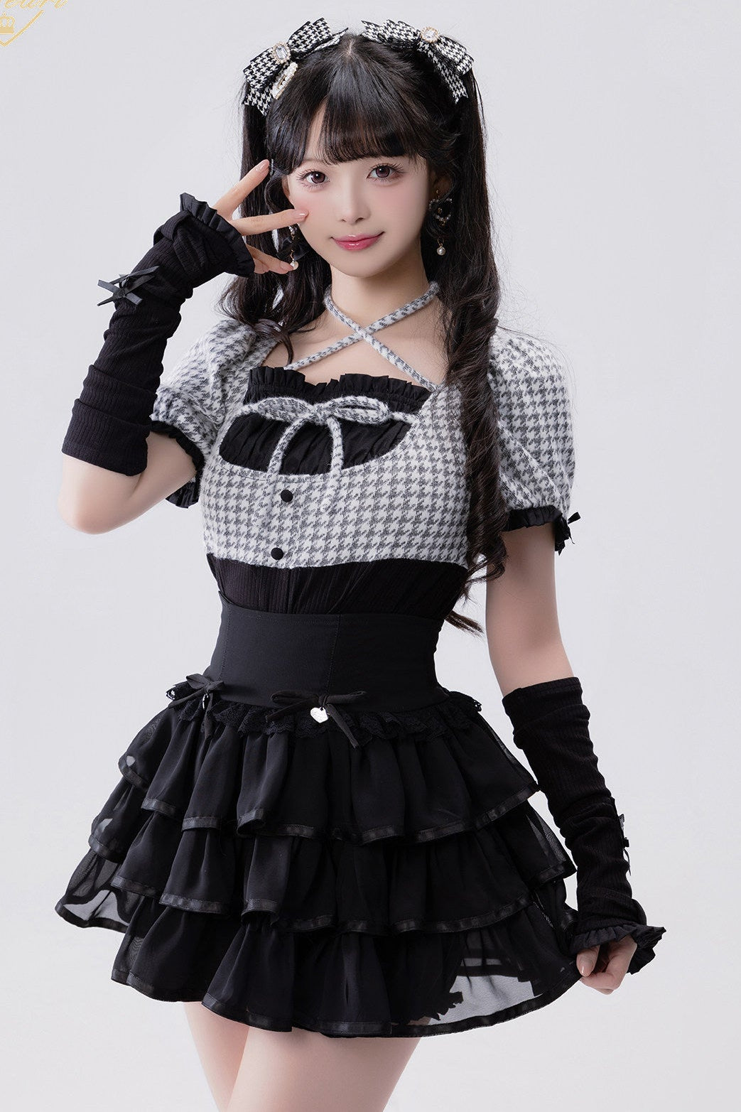 Conjunto idol con volante de estilo muñeca