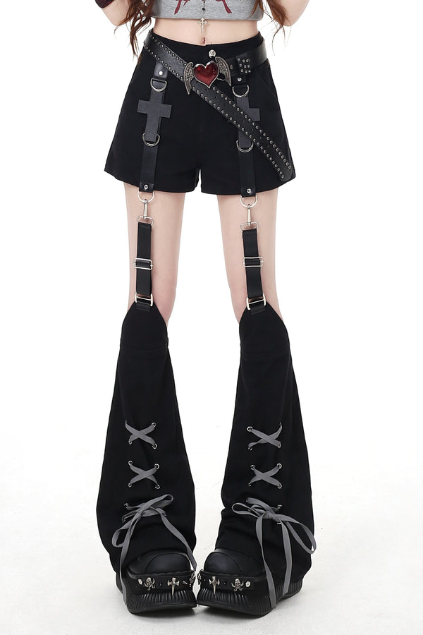 Cross mine shorts + leg warmers