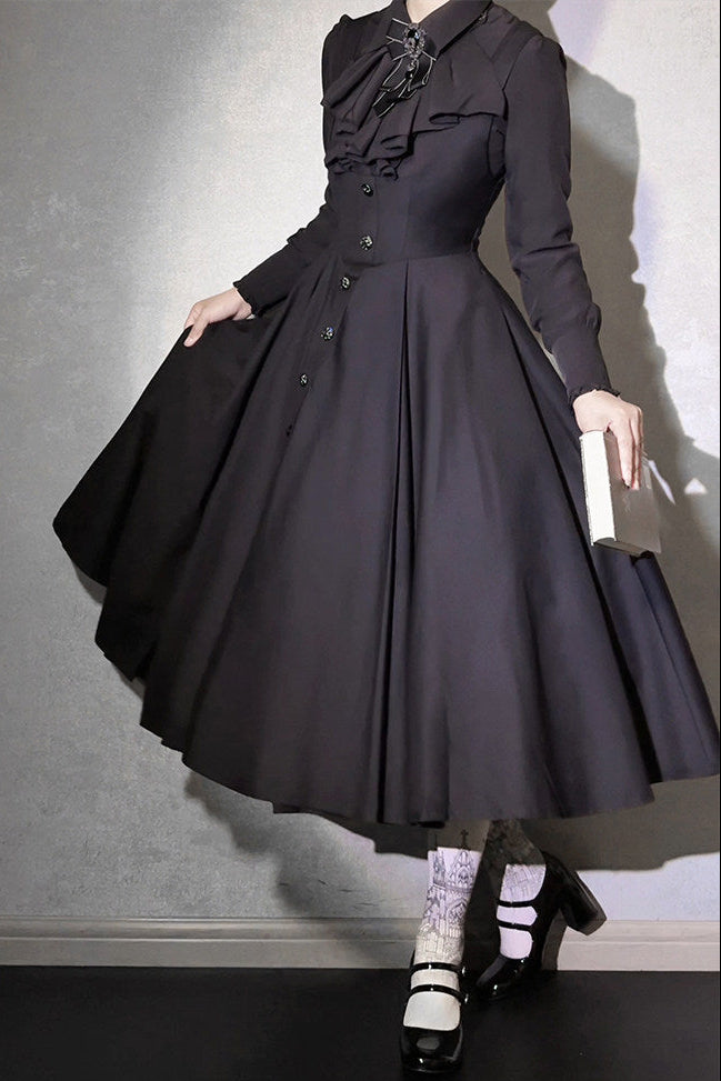 [Précommande jusqu'au 28 novembre] Sombre Night Poem Élégante chemise blanche foncée, robe, veste + Ensemble complet + Accessoires