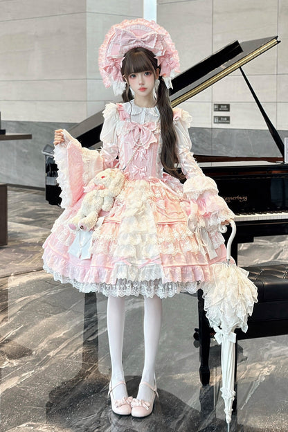 【予約商品】ピーチラビットアンティークドールゴージャスロリータドレスセットアップ