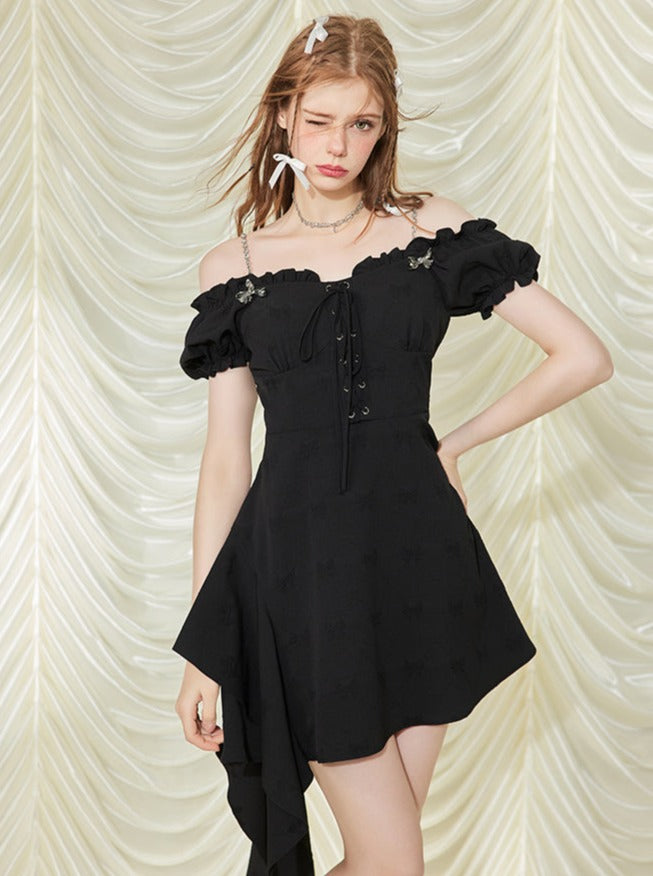 Mine Ribbon Frill Dress