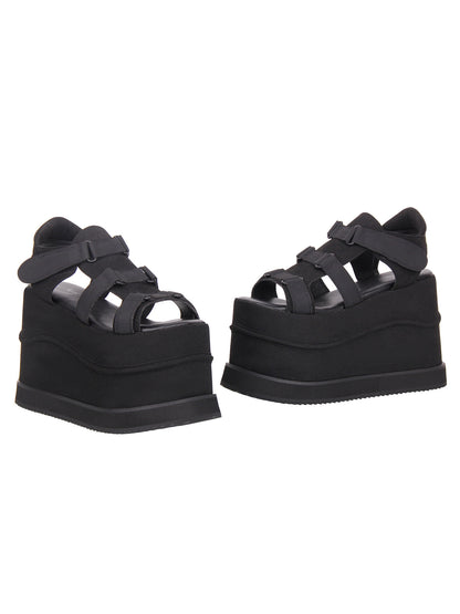 Dark Street Subculture Platform Sandals