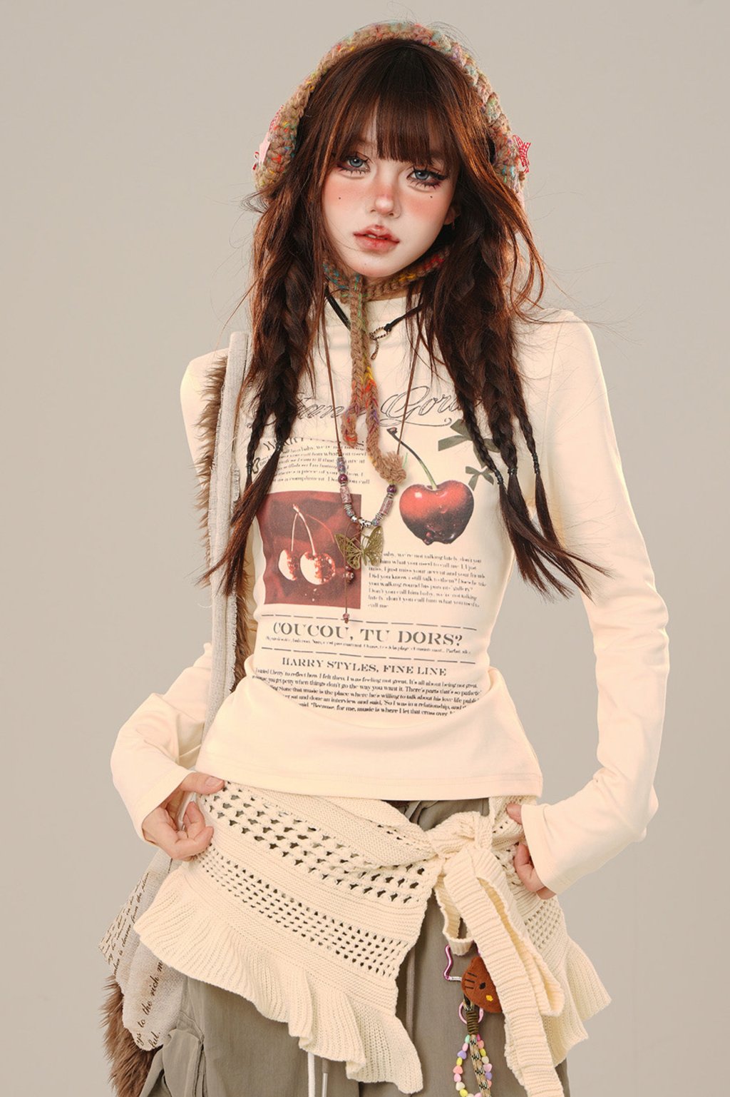 Illustration Half Neck Long Sleeve Base Layer