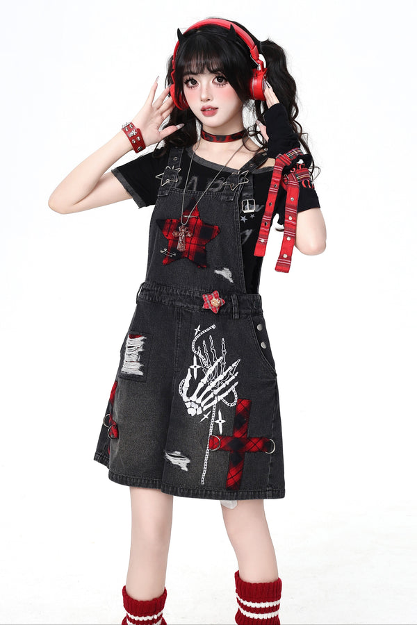 Crazy Mode Embroidered Denim Back Pants