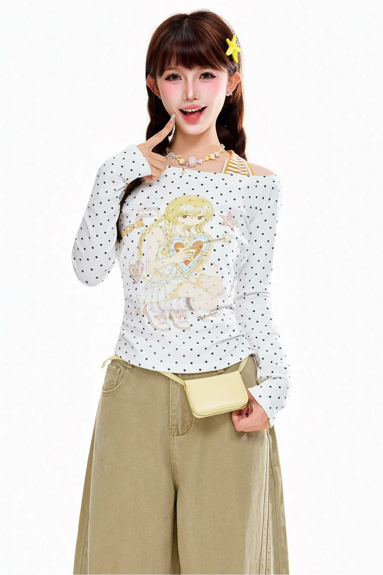 Anime Polka Dot Halter Top