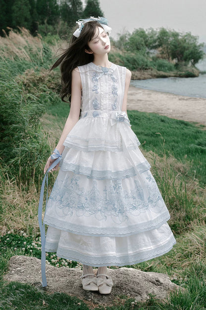 Gonna + top + accessori da principessa fata estiva