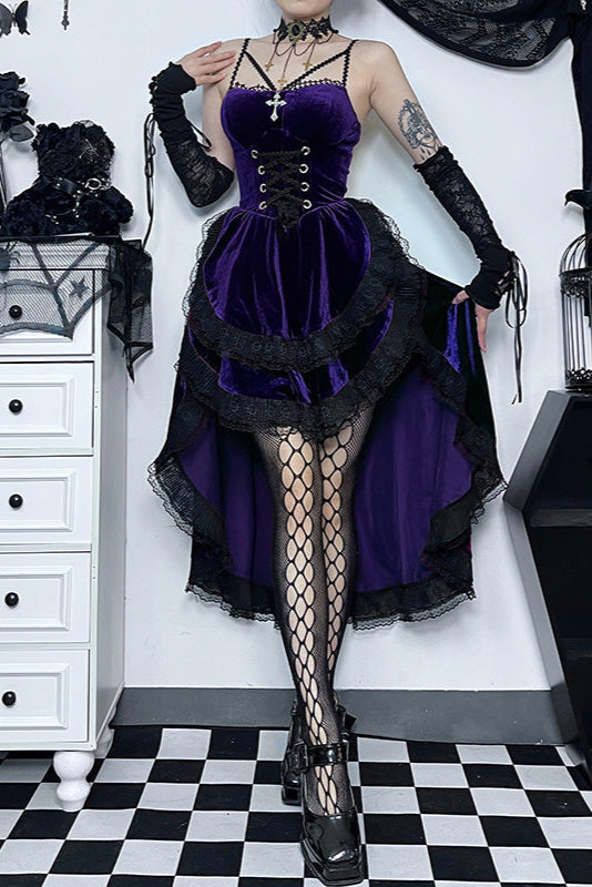 Gothic Purple Maid Dress