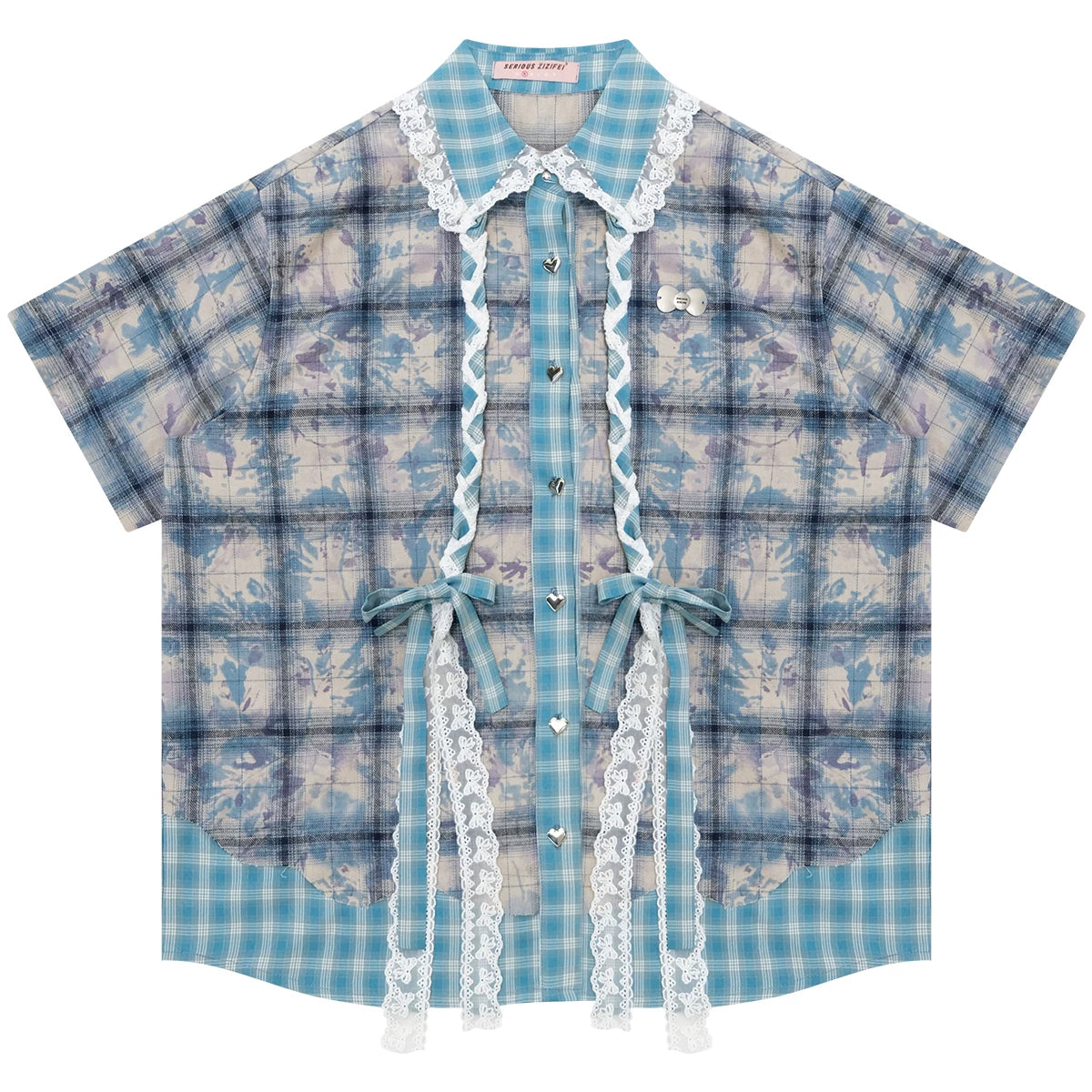 Camicia ampia a quadri Y2K
