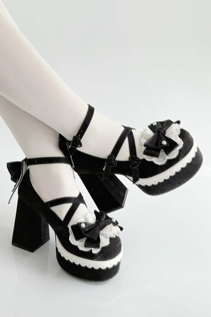 [Mar. 26, 2012 reservation deadline] Tea Time Cute Embroidery High Heels