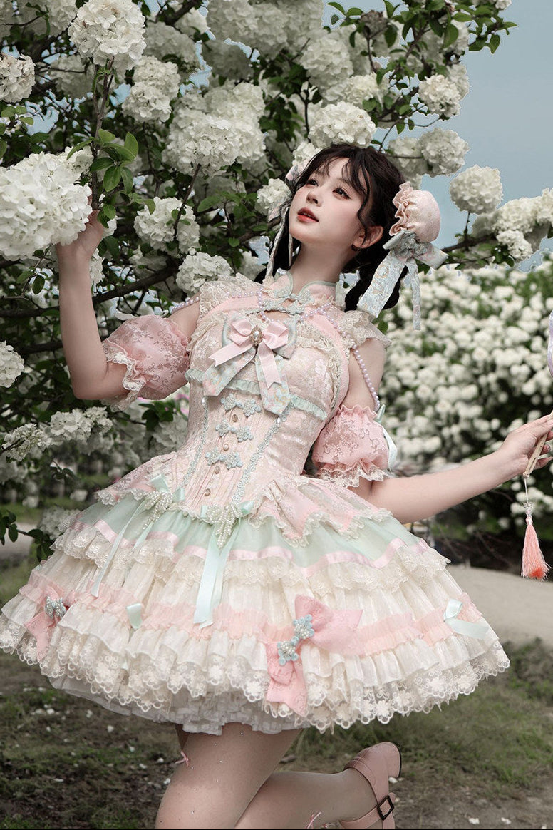 Traum-China-Ballerina-Lolita-Kleid + Accessoires