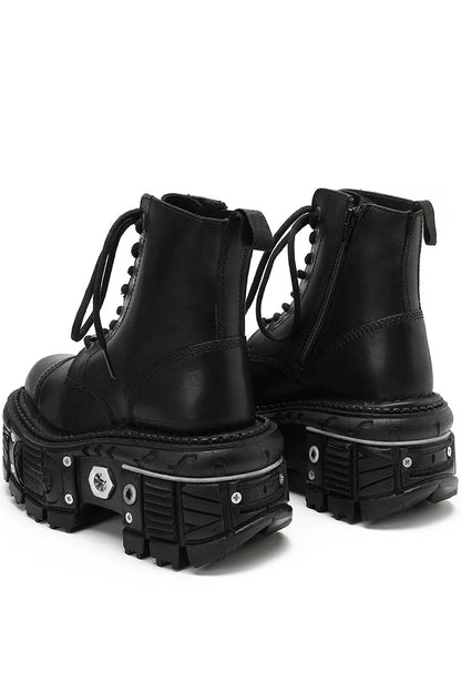 Botines cortos de diseño metálico
