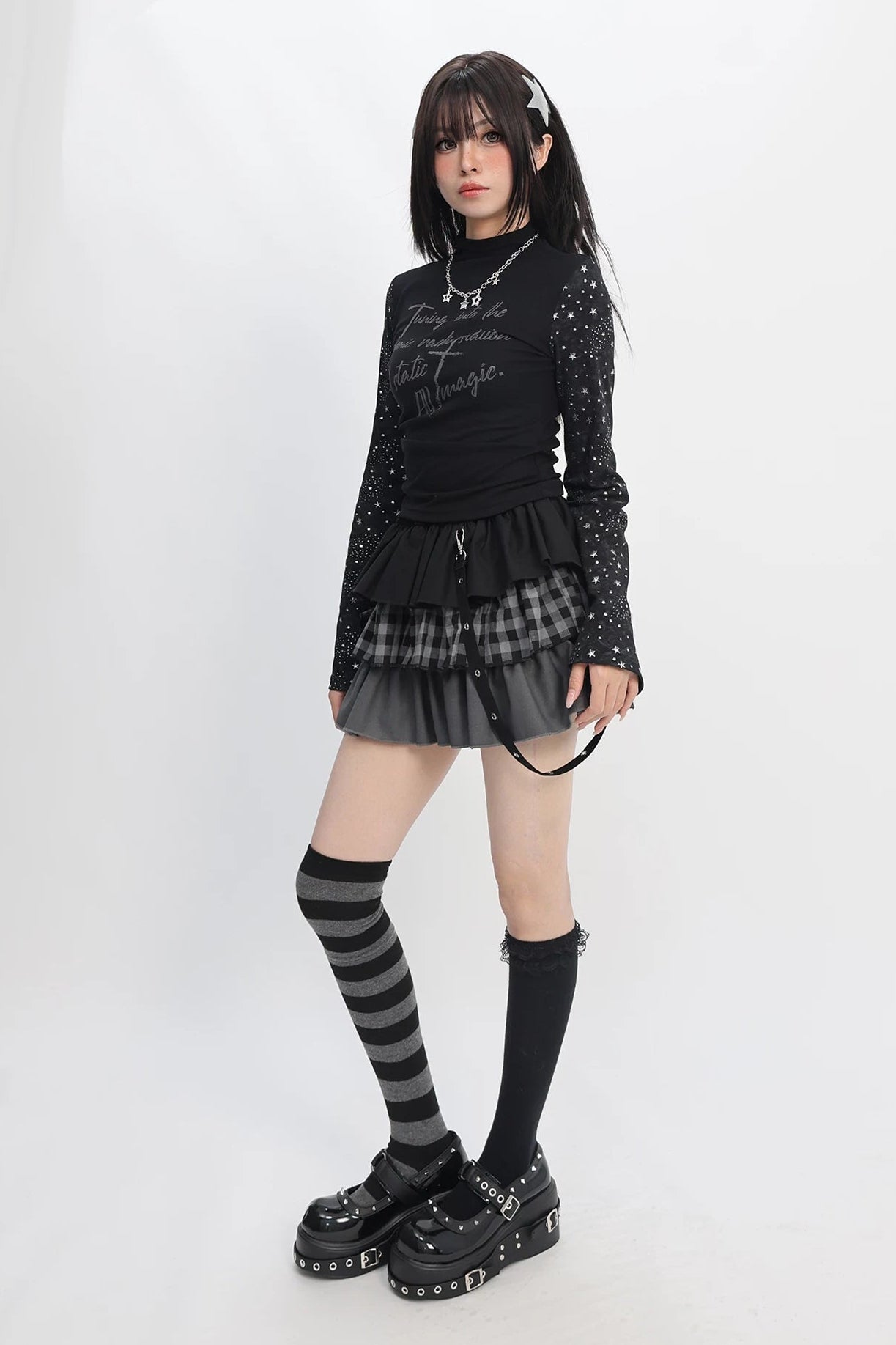 Zipper Dark Core Punk Skirt