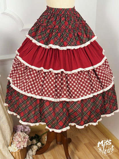 [Pre-order Deadline: January 31] Forest Berry Rabbit Multi-layer Tiered Skirt
