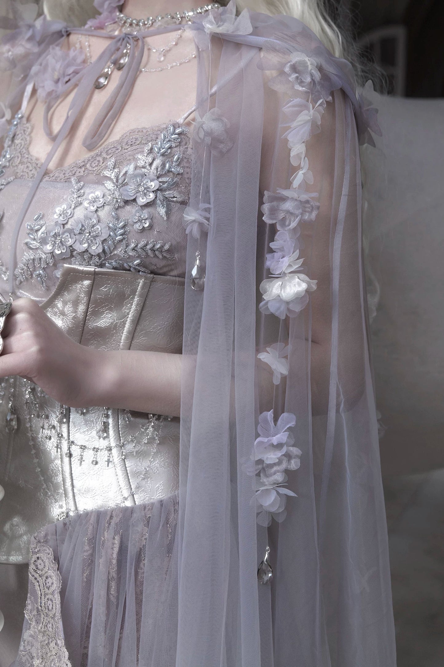 ムーンライトフェアリーメッシュロングケープ