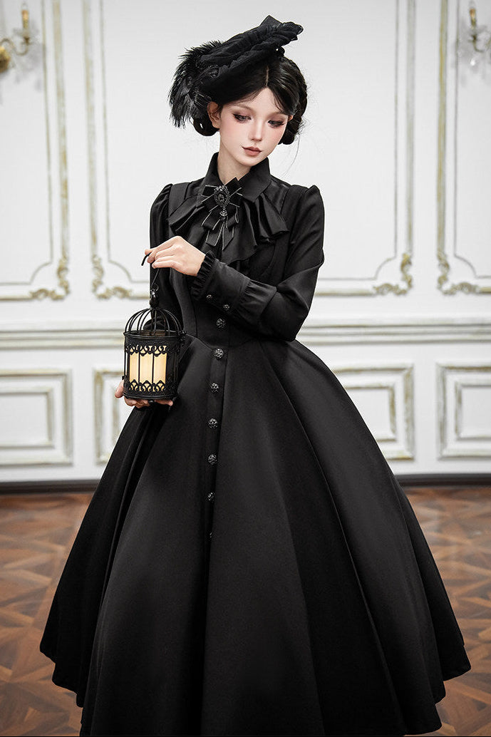 [Précommande jusqu'au 28 novembre] Sombre Night Poem Élégante chemise blanche foncée, robe, veste + Ensemble complet + Accessoires