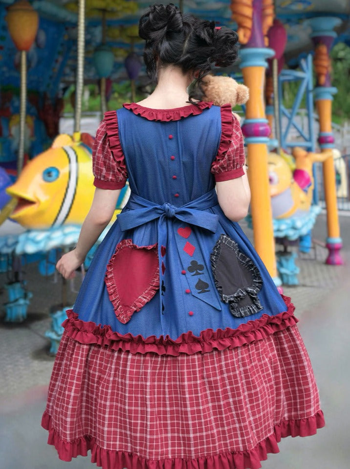 [Reservations] Loose Red Blue Country Dress