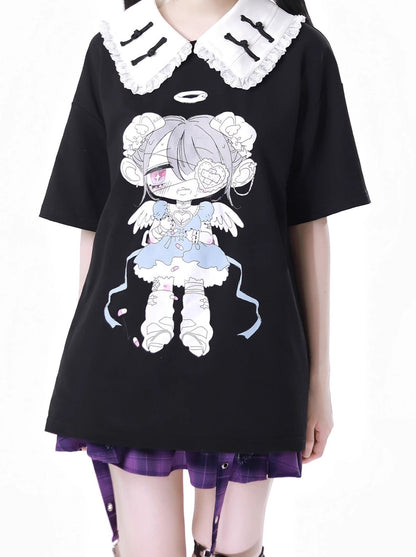 Plate Botan Doll Design Summer Tops