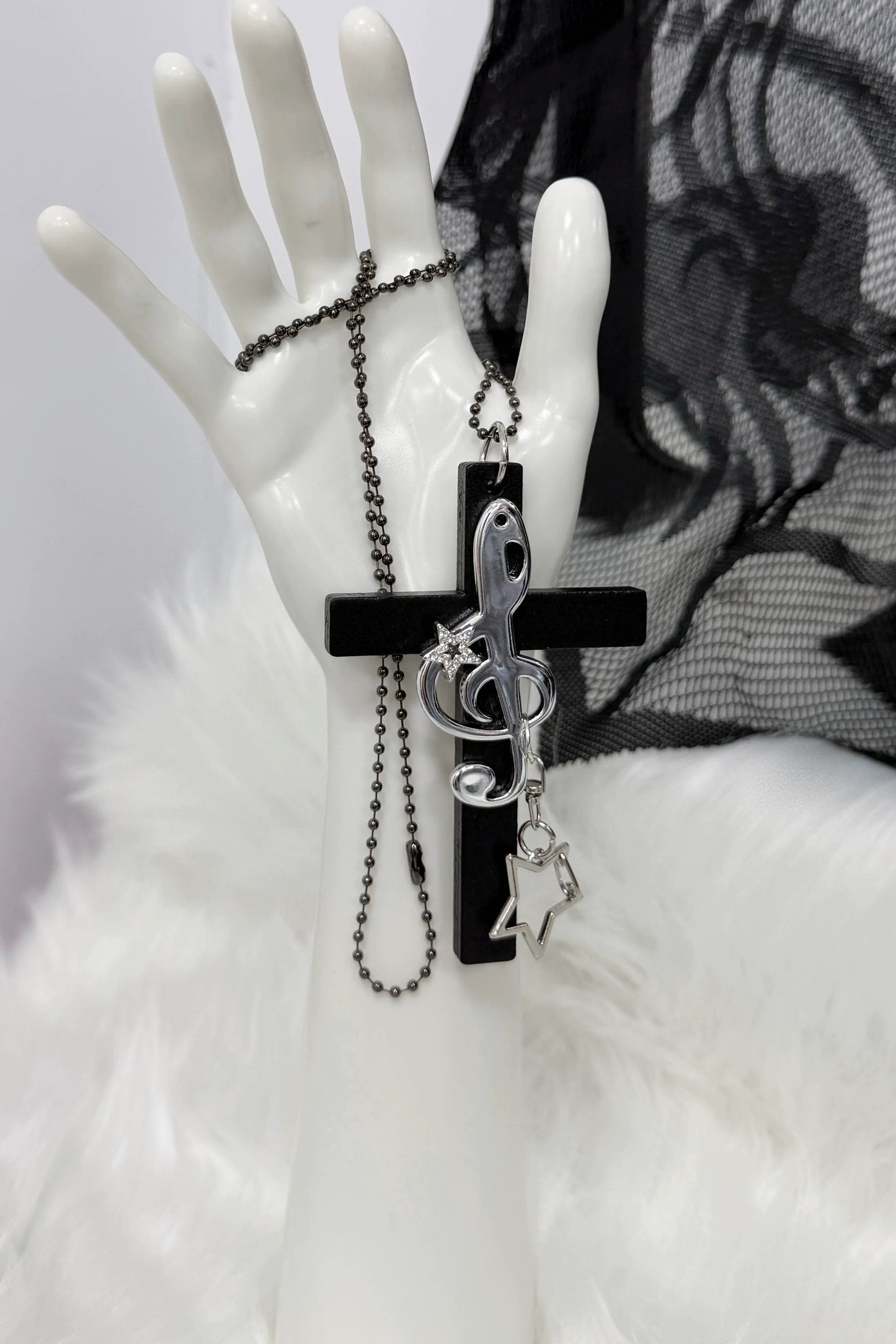 哥特朋克十字架项链