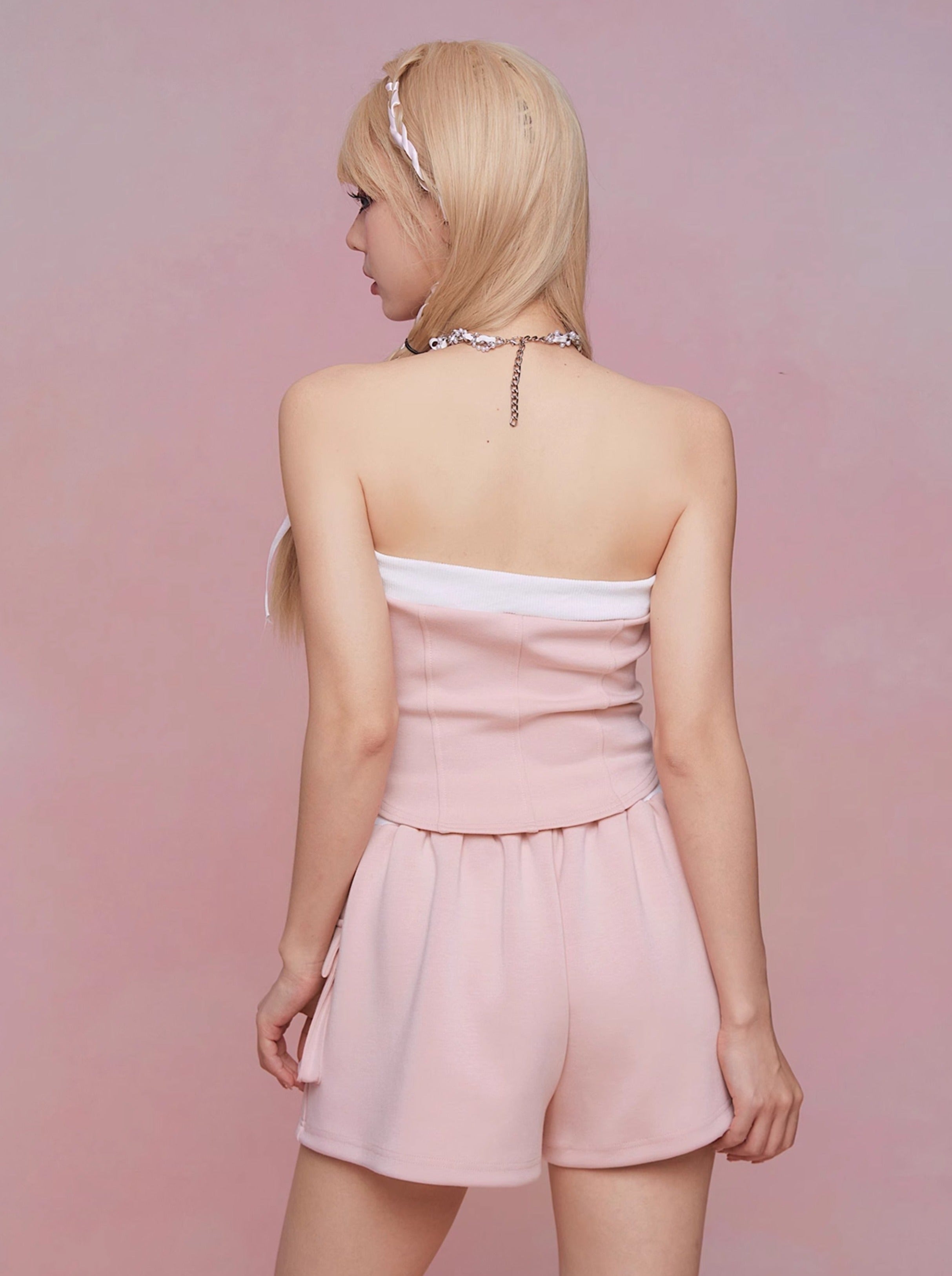 種類豊富な品揃え スイートミルクチューブトップ+ポケットショートパンツ – Belchic マタニティ