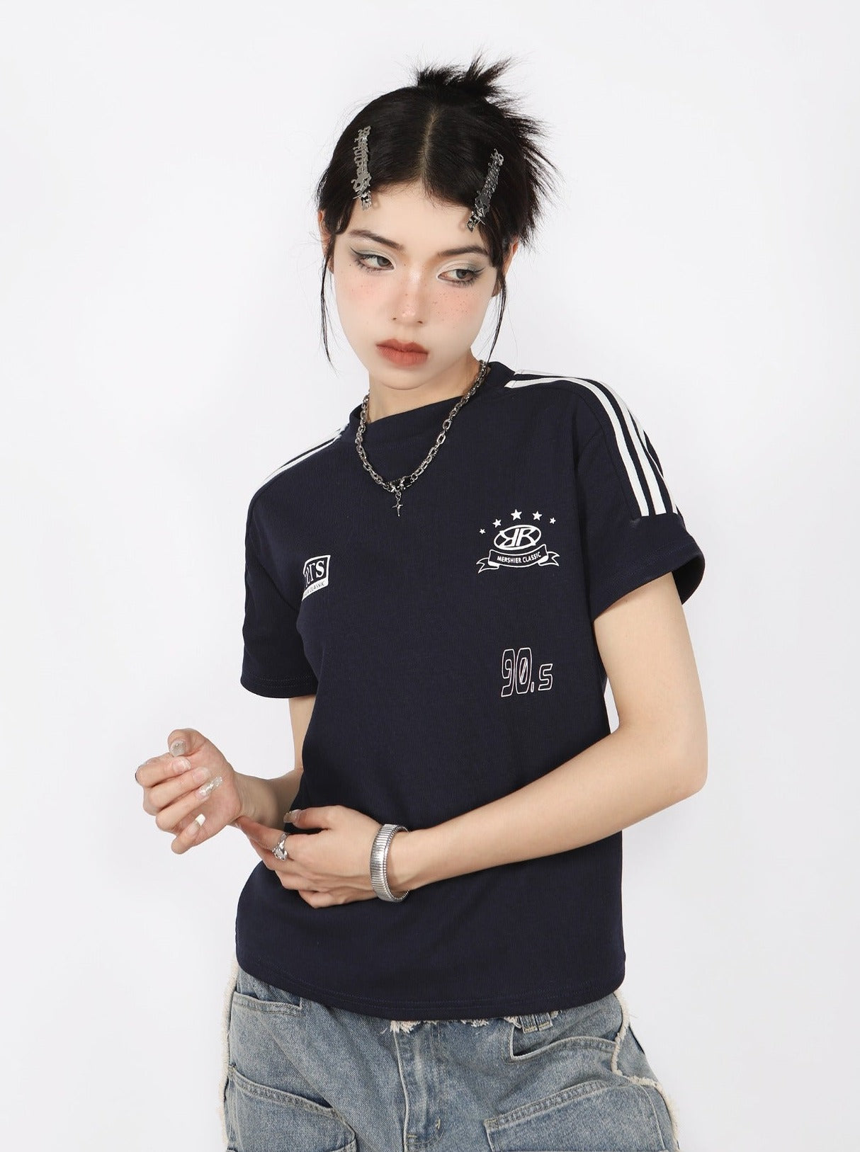 American retro sports style polo tops