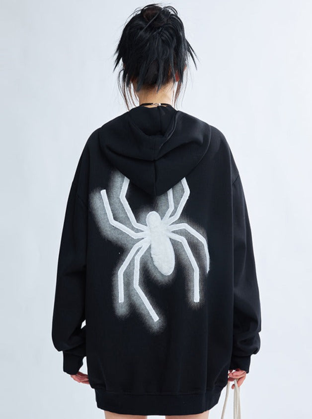 Seaspray Logo Bag Spider Hooded Over Hoodie