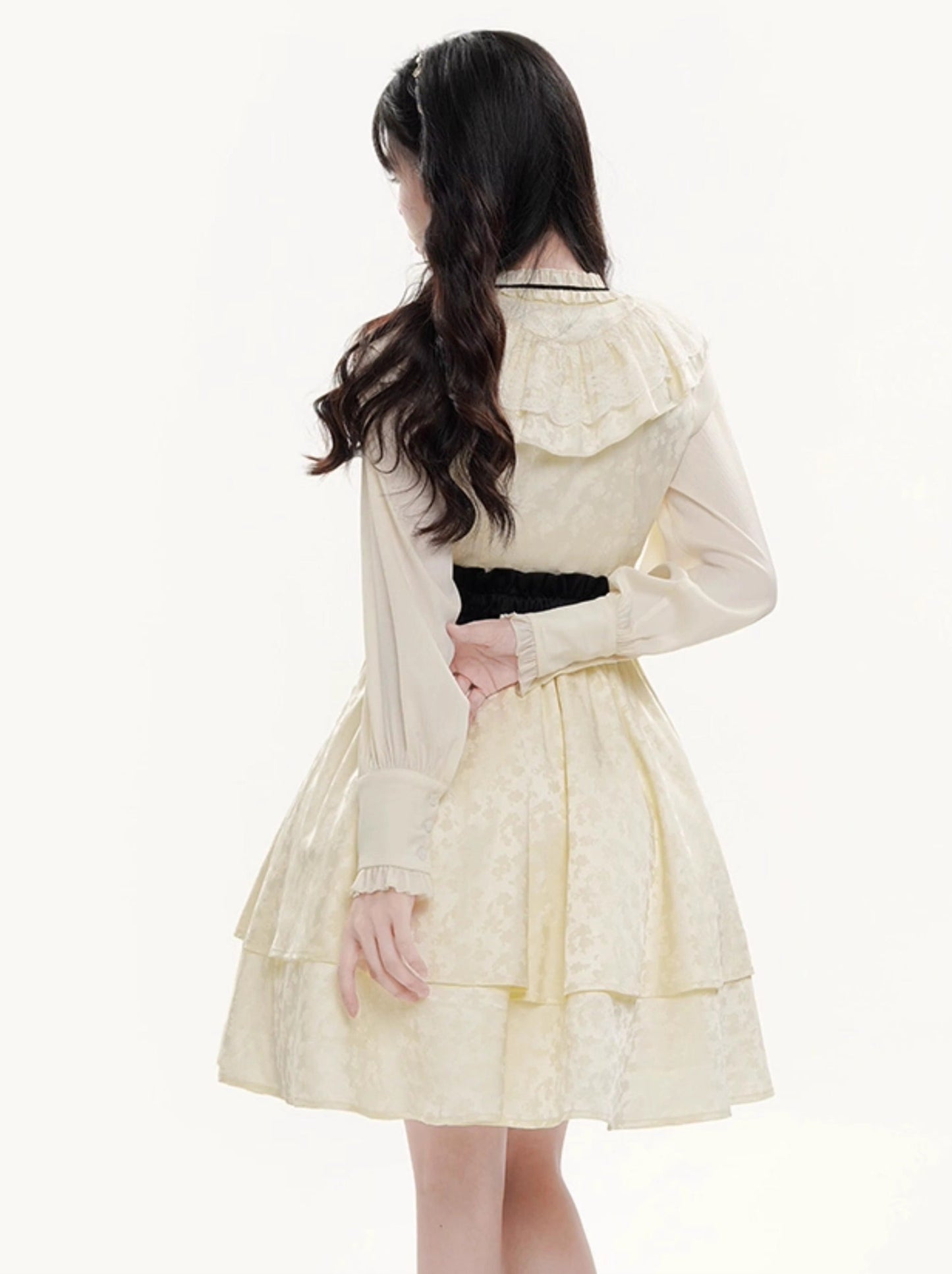 Candle Moon French Palace Style Jacquard Cake Dress & Long Dress