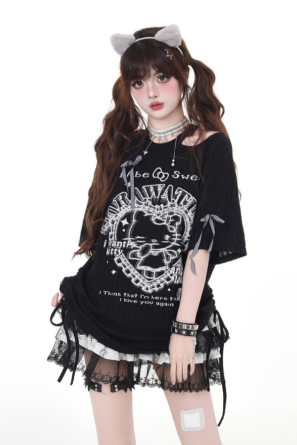 Mine Cat Loose T-shirt