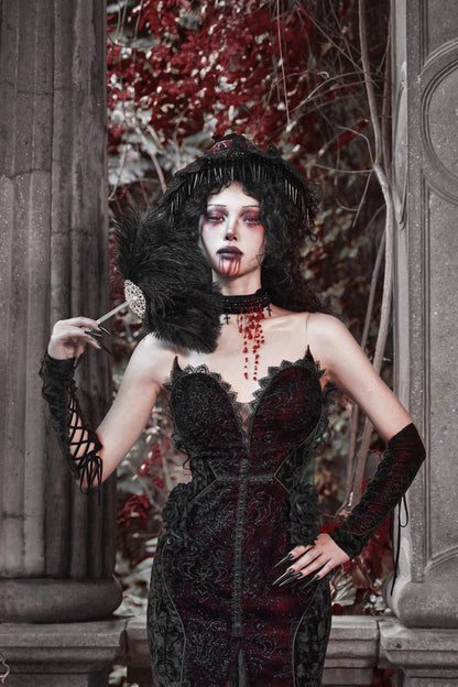 Blood Peak Gothic Dark Love Velvet Dress