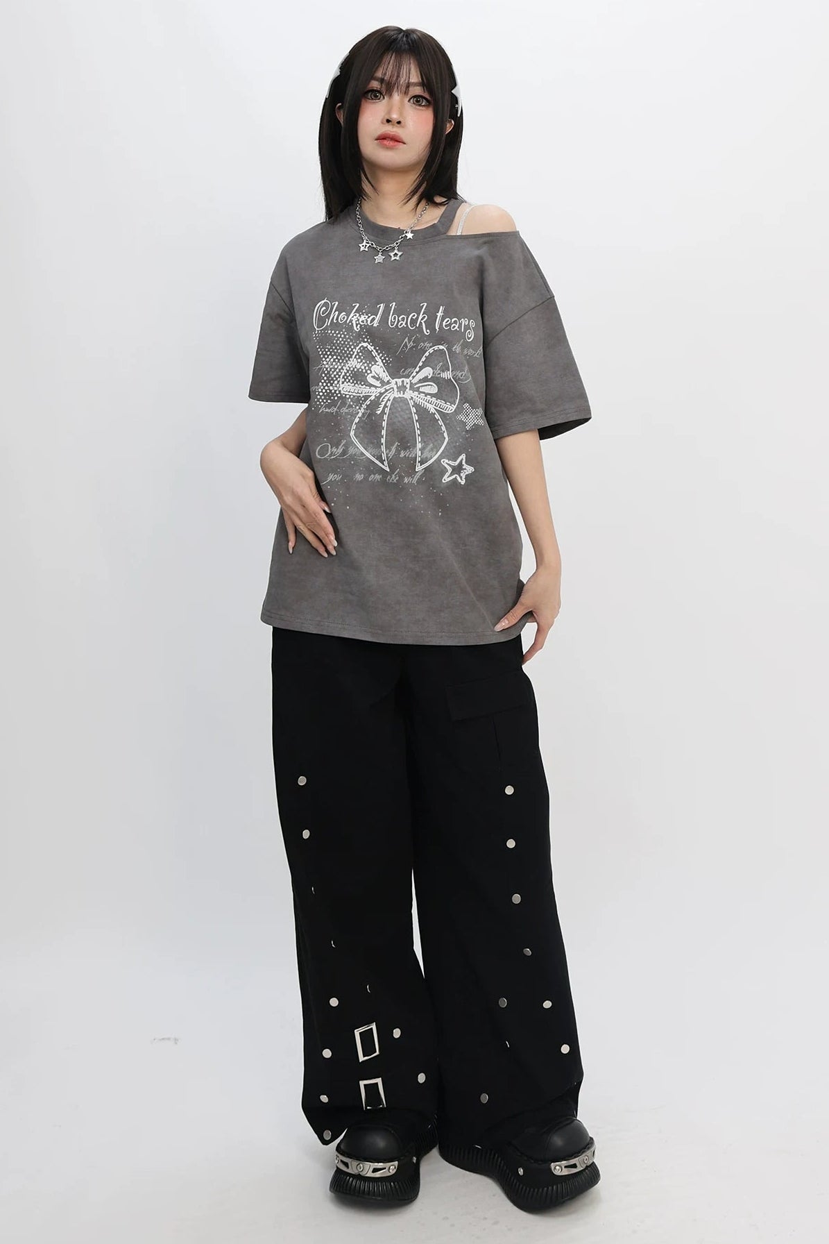 リボンルーズトップス