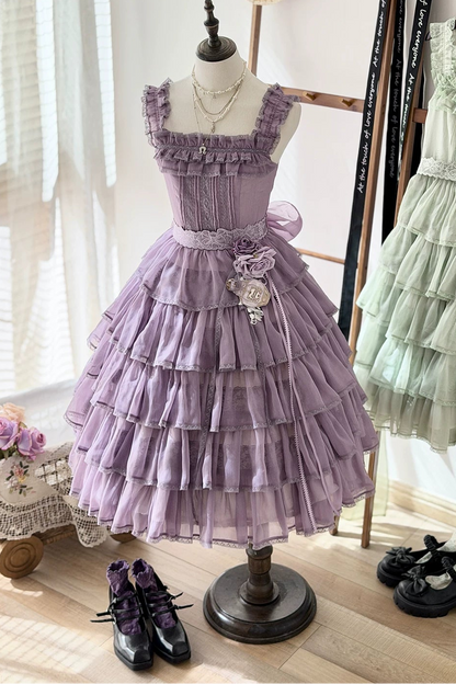 [Pre-order Deadline: July 31] Romantic Sweet Lolita Series Accessories (Flower-Embroidered Waist Ribbon, Corsage with Parfum Emblem, Hair Clip) [Exclusive Sale for Dress Purchasers]
