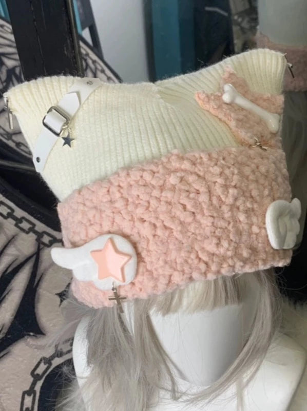 [Angel Neighborhood👼] Boa Angel Subculture Knit Hat
