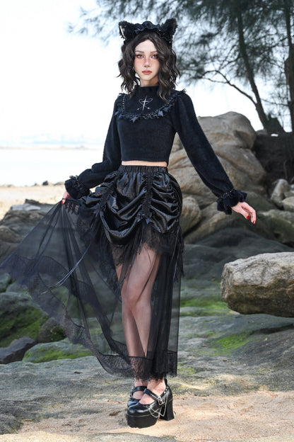 Mesh Big Wave Skirt