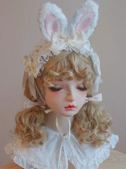 Ruffle Fur Rabbit Lolita Lace Hairband