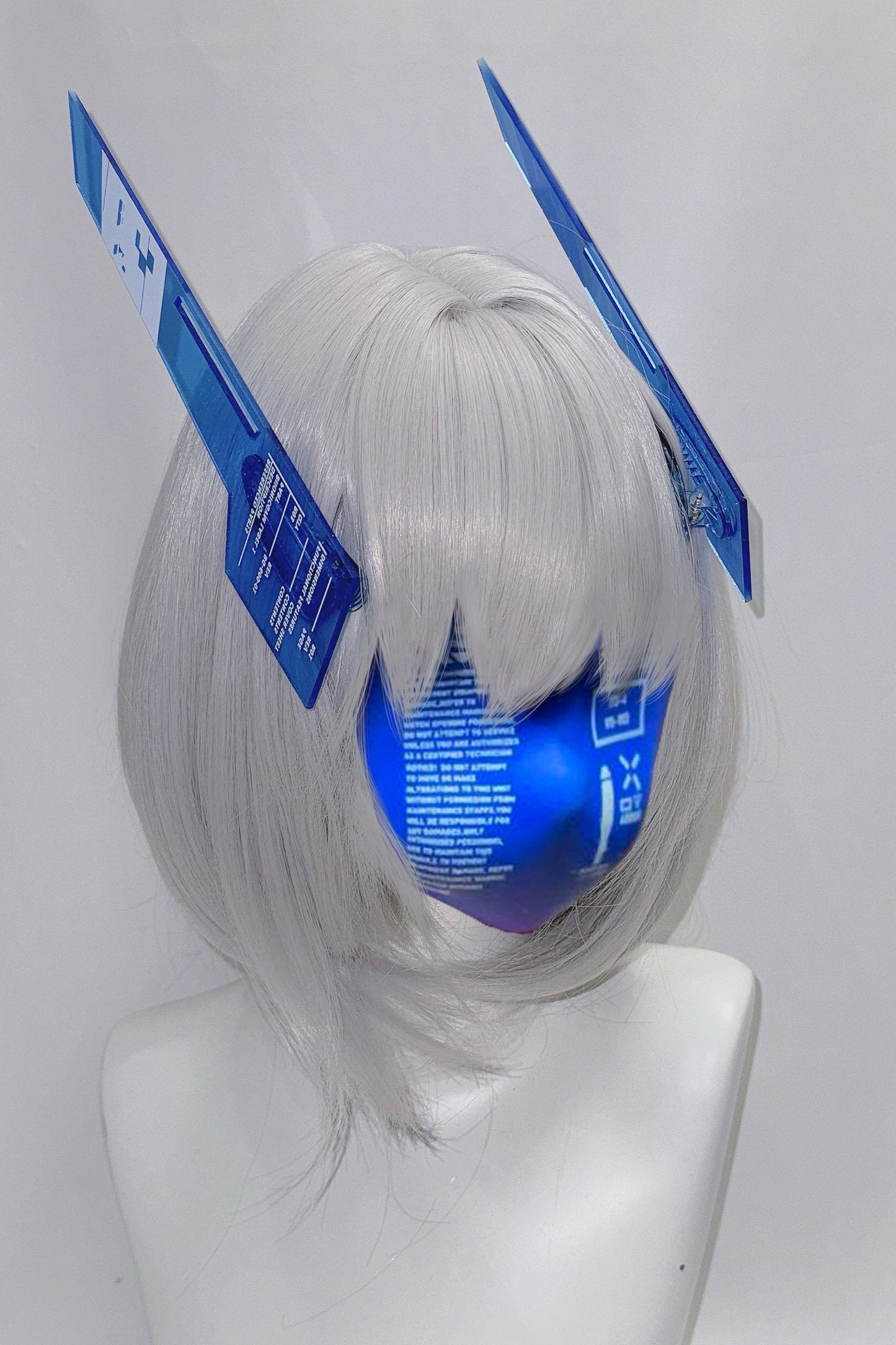 Große Haarspangen im mechanischen Digital-Glitch-Stil