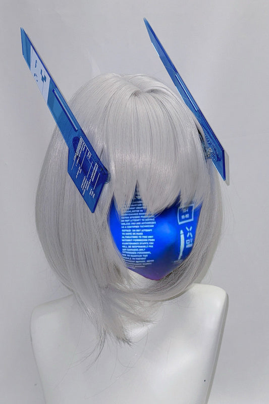 Große Haarspangen im mechanischen Digital-Glitch-Stil