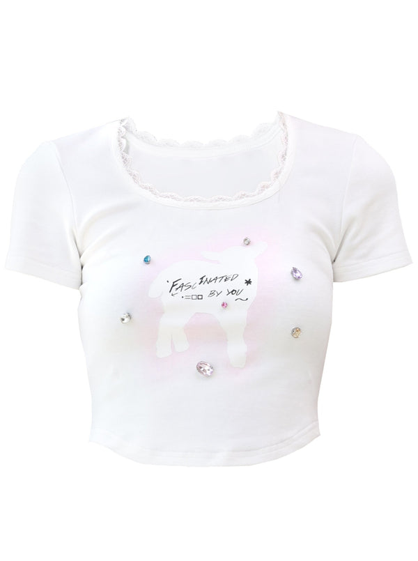 Diamond Biju Print Tops