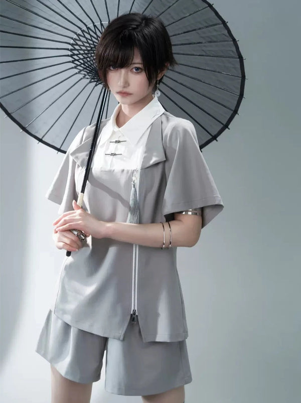 China mode summer top + shorts