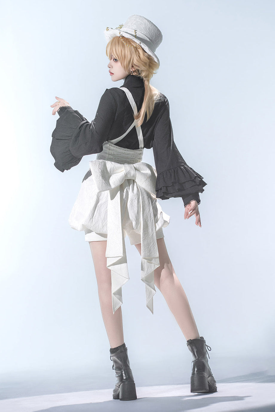 Retro Elegant Prince Shirt + Suspender Shorts