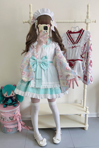 Retro Maid Cafe Japanese Lolita Set