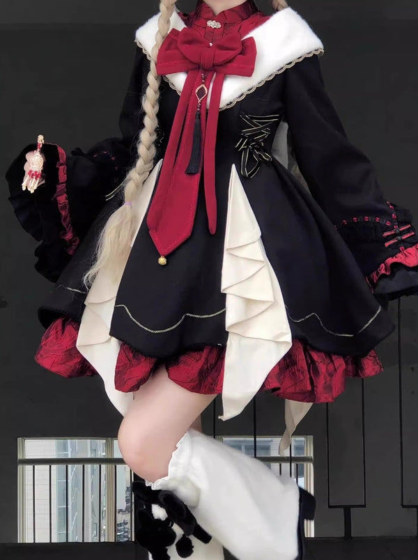 Red Black China Far Rory Ta Dress