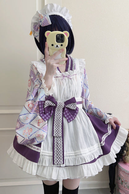 Retro Maid Cafe Japanese Lolita Set