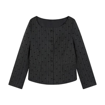 Evening glow coat + shawl + skirt + knit top