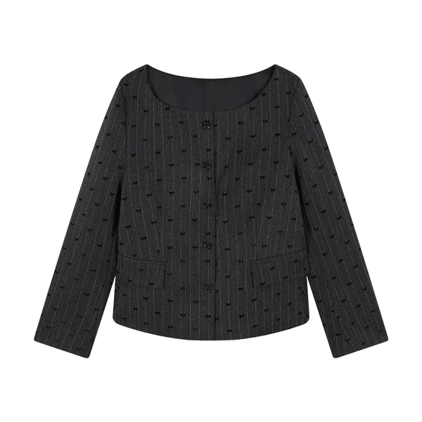 Evening glow coat + shawl + skirt + knit top