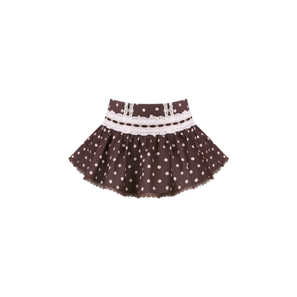 Apricot Polka Dot Skirt + Top