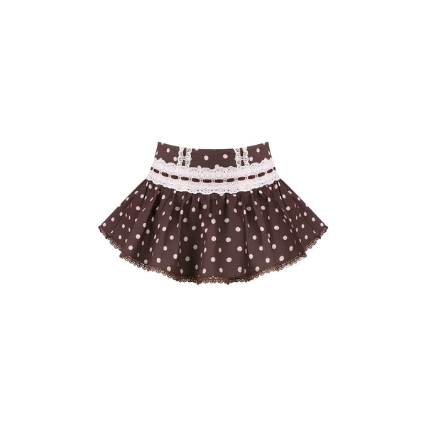Apricot Polka Dot Skirt + Top